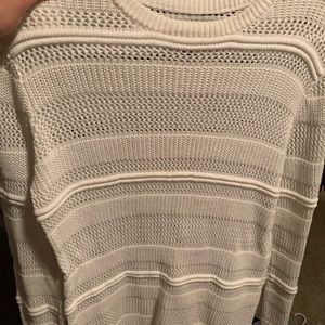 Knit white sweater , loose fit